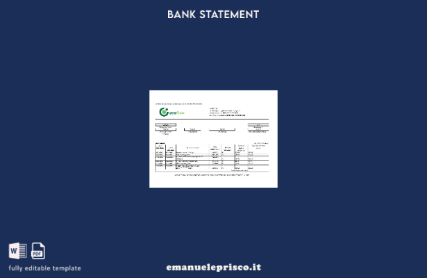 Modello Excel di estratto conto OTP Ucraina in stile verificato